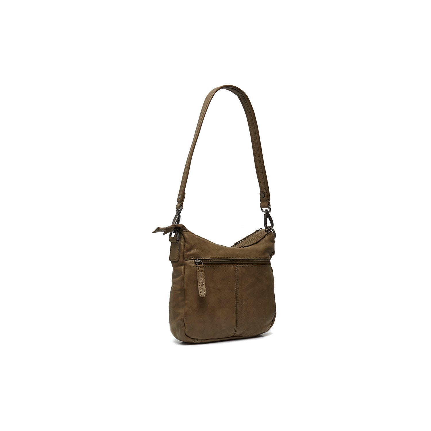 Leather Schoulder bag Olive Green Caroline