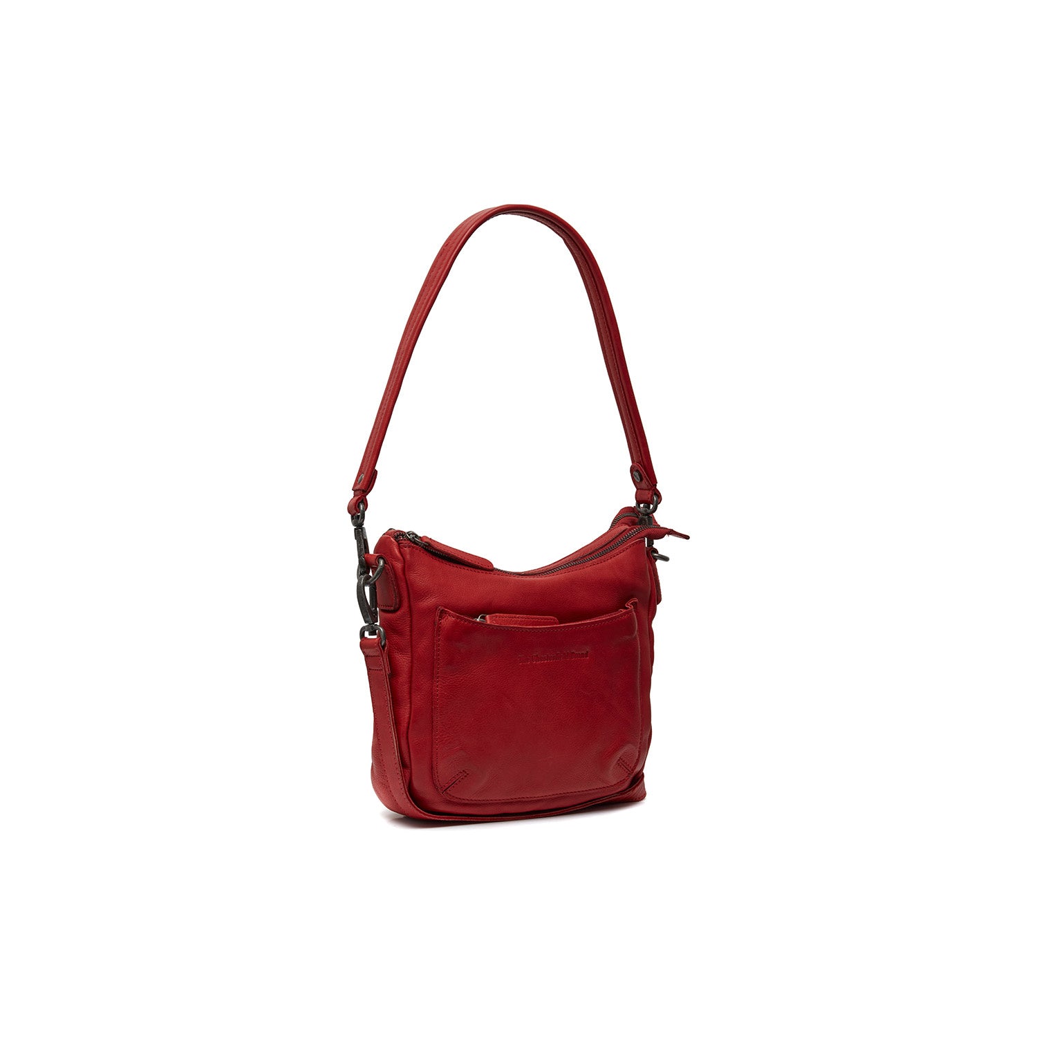 Leather Schoulder bag Red Caroline