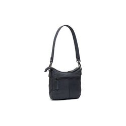 Leather Schoulder bag Navy Caroline