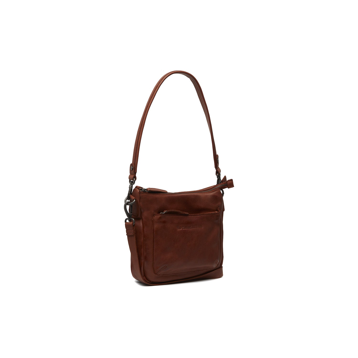 Leather Schoulder bag Cognac Caroline