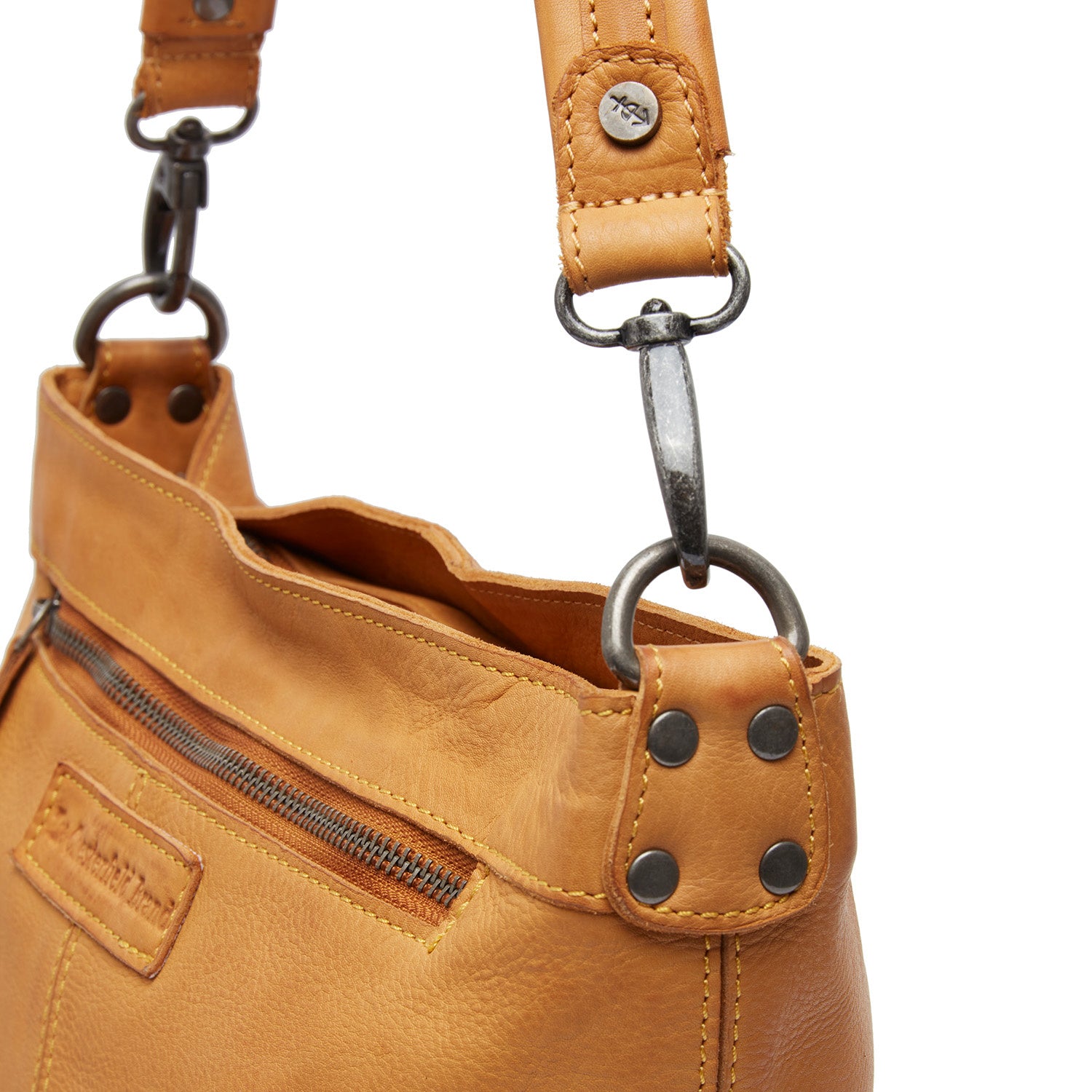 Leather Schoulder bag Ocher Yellow Lucy