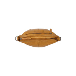 Leather Schoulder bag Ocher Yellow Lucy