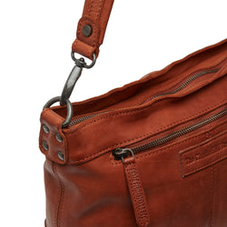 Leather Schoulder bag Cognac Lucy