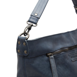 Leather Schoulder bag Navy Bolivia