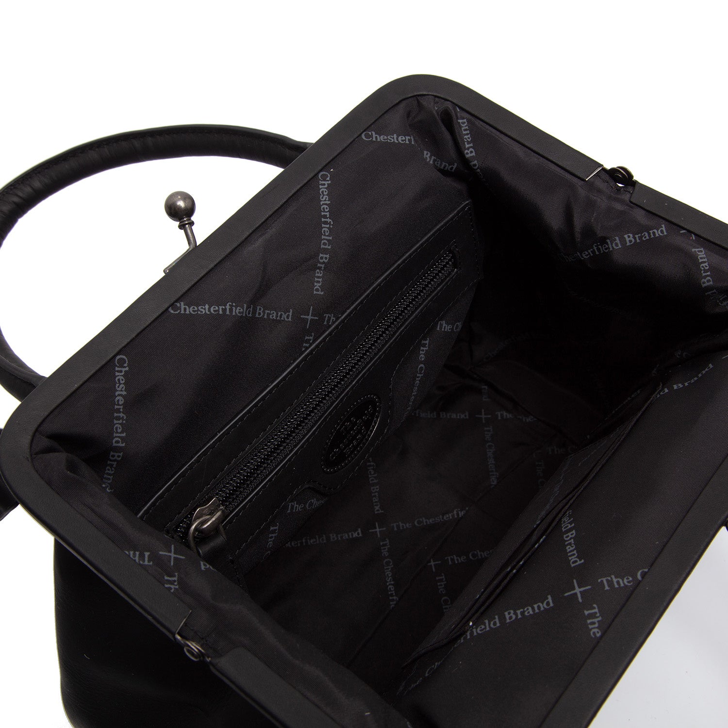 Leather Shoulder Bag Black Chili