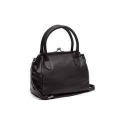 Leather Shoulder Bag Black Chili