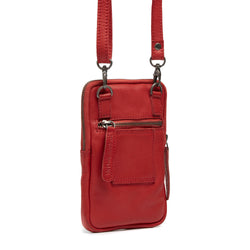 Leather Phone Pouch Red Salta