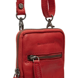 Leather Phone Pouch Red Salta