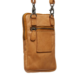 Leather Phone Pouch Ocher Yellow Salta