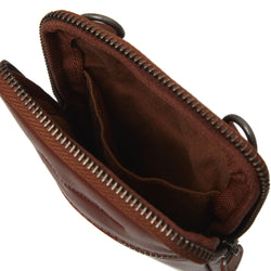 Leather Phone Pouch Cognac Salta