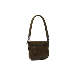 Leather Schoulder bag Olive Green Irma