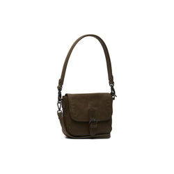 Leather Schoulder bag Olive Green Irma