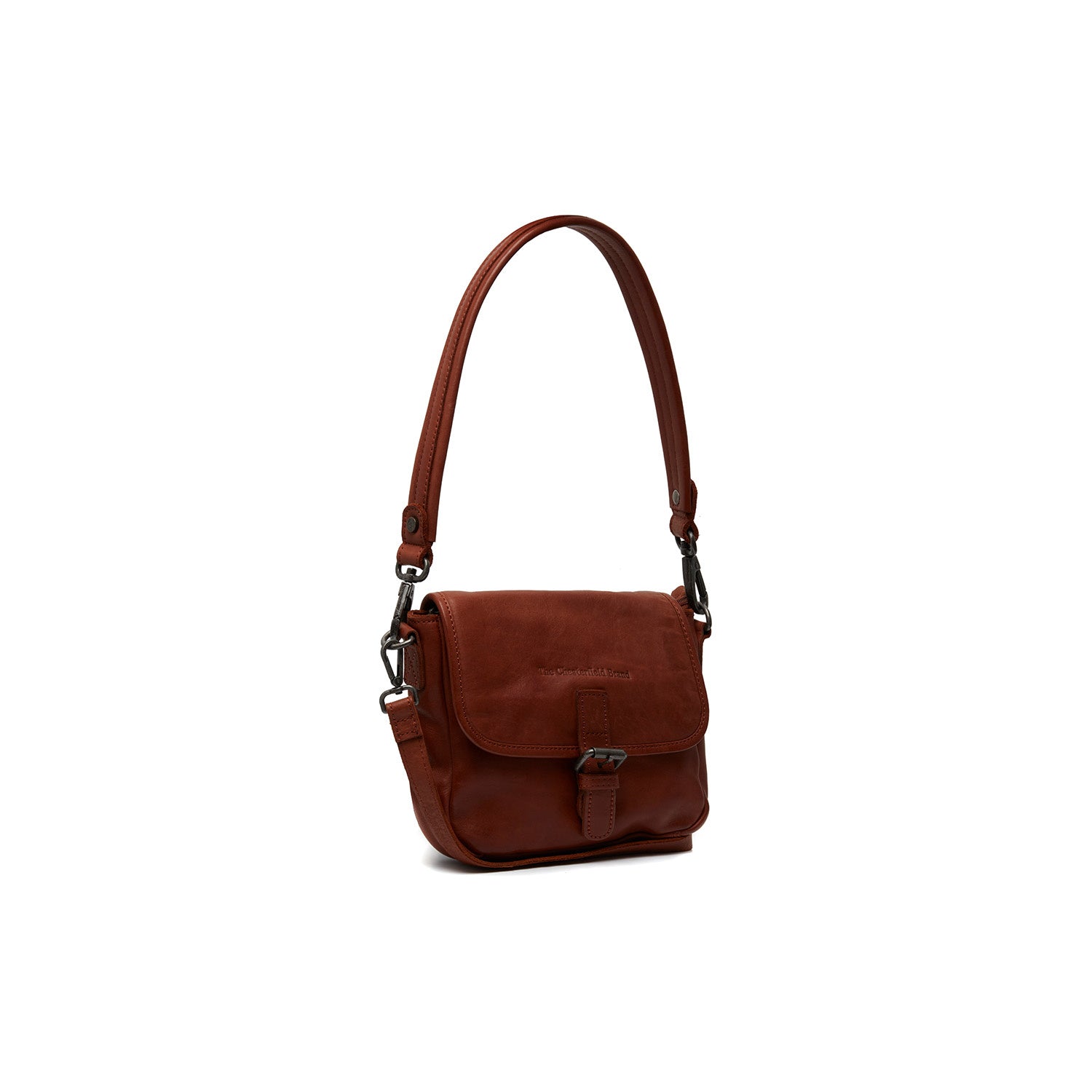 Leather Schoulder bag Cognac Irma