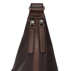 Leather Shoulder Bag Brown Arlette