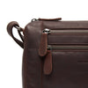 Leather Shoulder Bag Brown Alberta