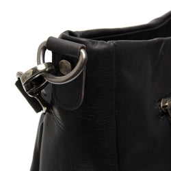 Leather Shoulder Bag Black Regina