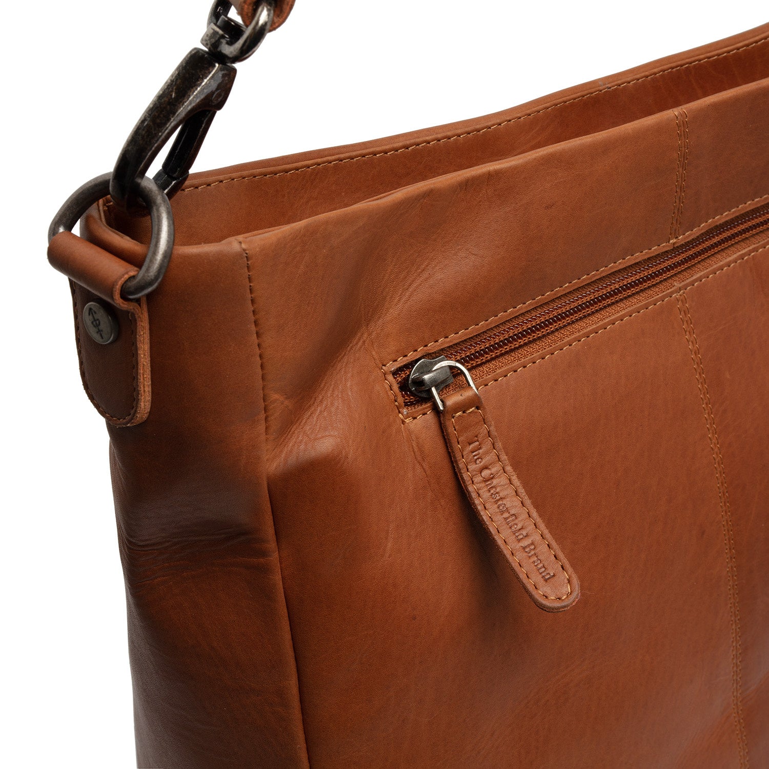 Leather Shoulder Bag Cognac Regina