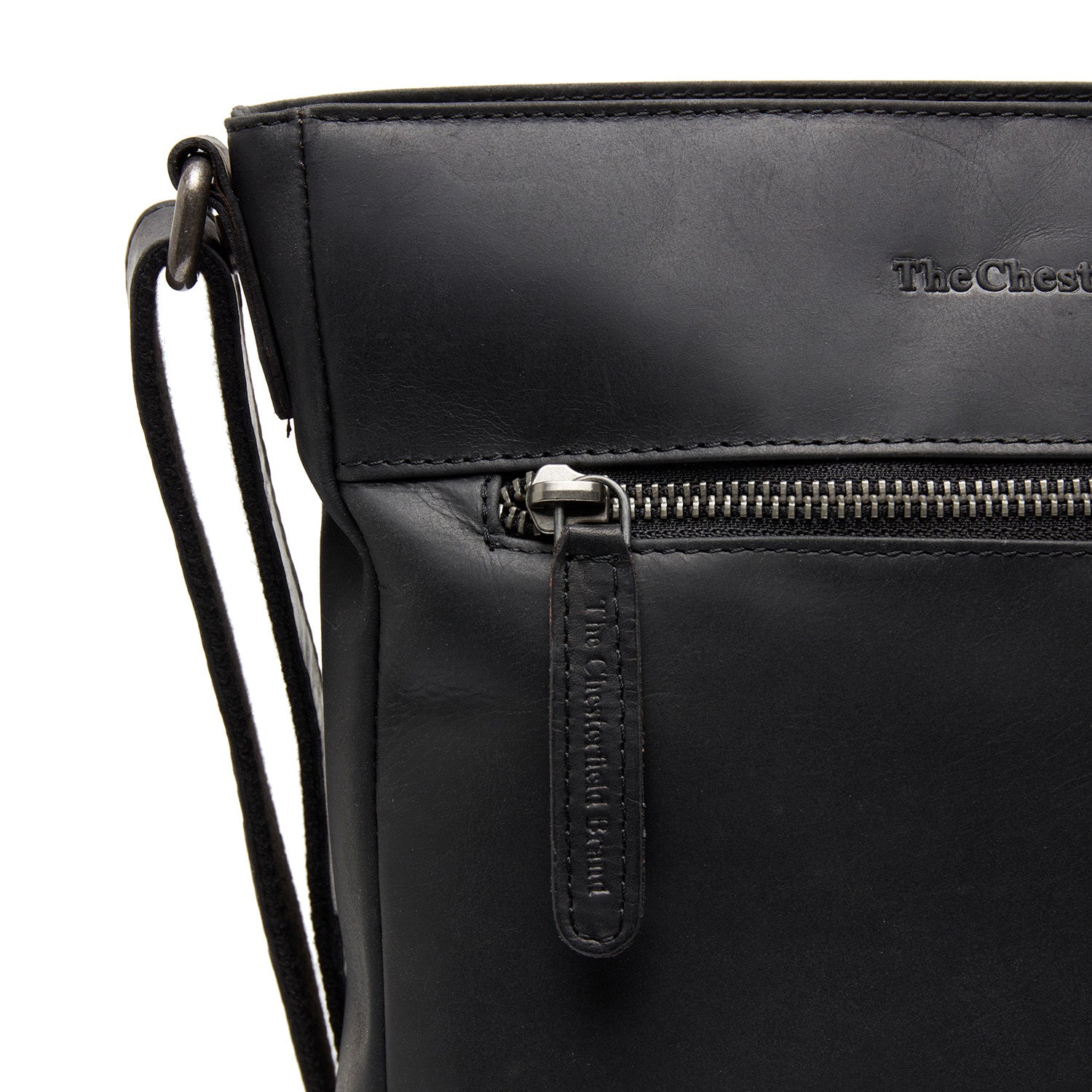 Leather Shoulder Bag Black Kreta