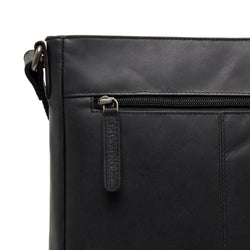 Leather Shoulder Bag Black Kreta