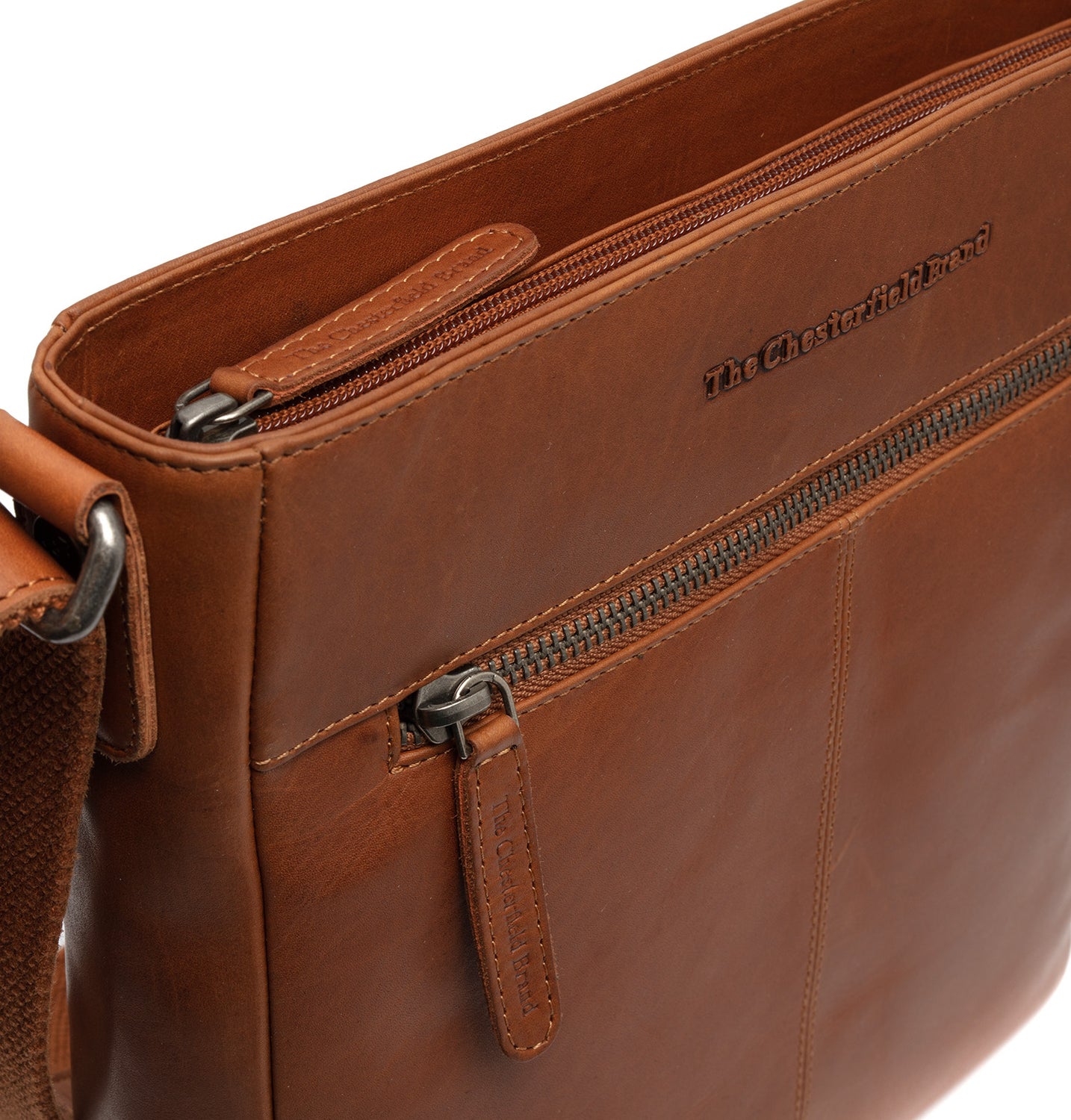 Leather Shoulder Bag Cognac Kreta