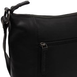 Leather Shoulder Bag Black Vervins