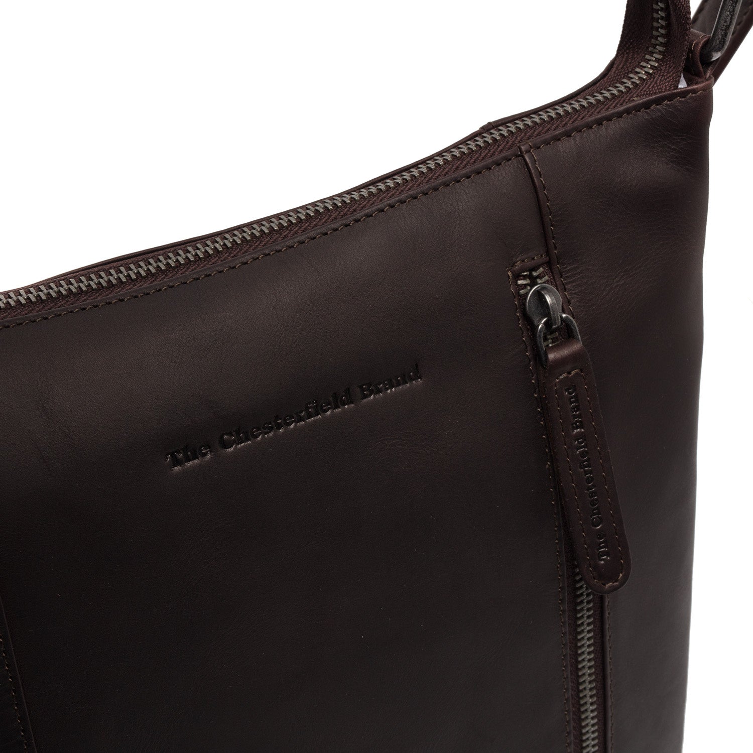 Leather Shoulder Bag Brown Vervins