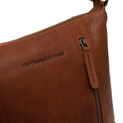 Leather Shoulder Bag Cognac Vervins