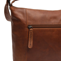 Leather Shoulder Bag Cognac Vervins