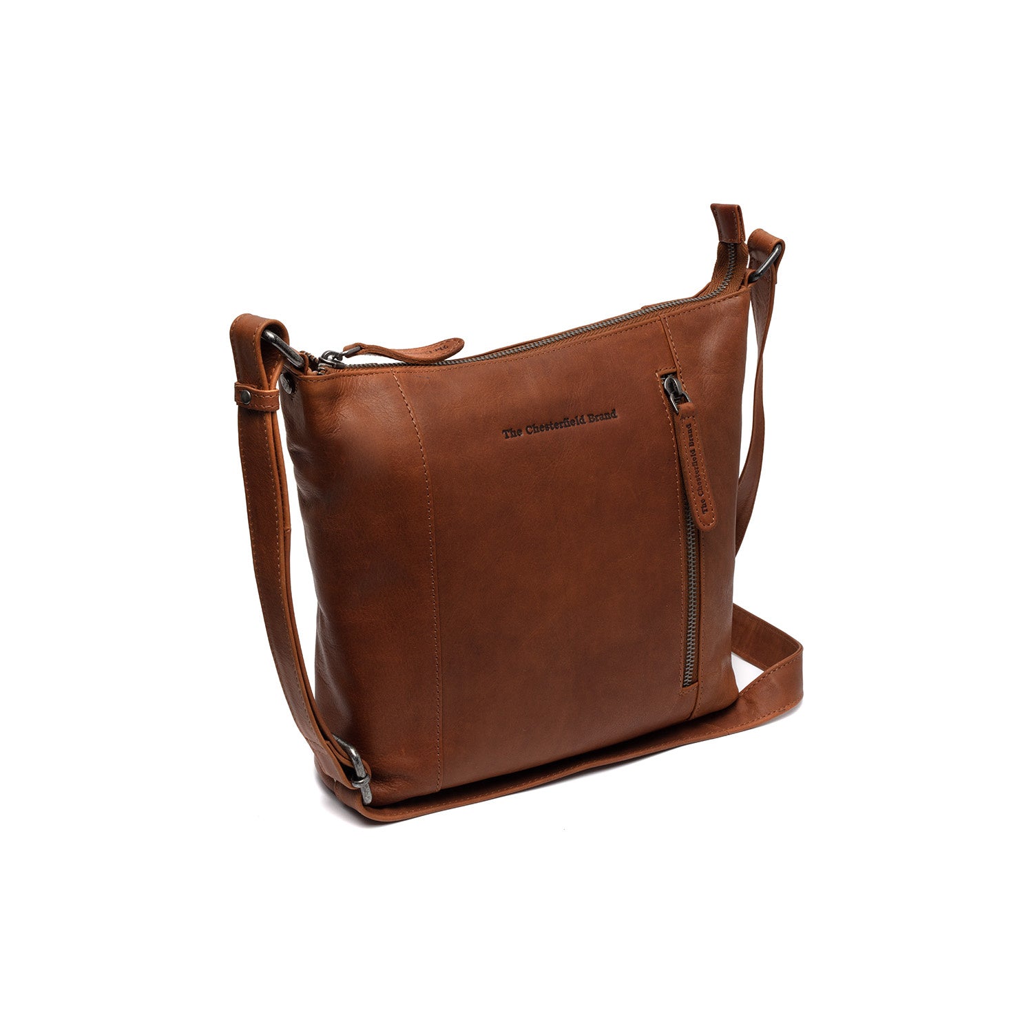 Leather Shoulder Bag Cognac Vervins