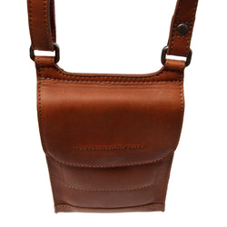 Leather Shoulder Bag Cognac Nebra