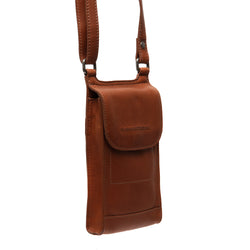 Leather Shoulder Bag Cognac Nebra