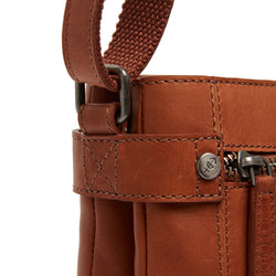 Leather Shoulder Bag Cognac Brandis