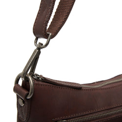 Leather Shoulder Bag Brown Ronda