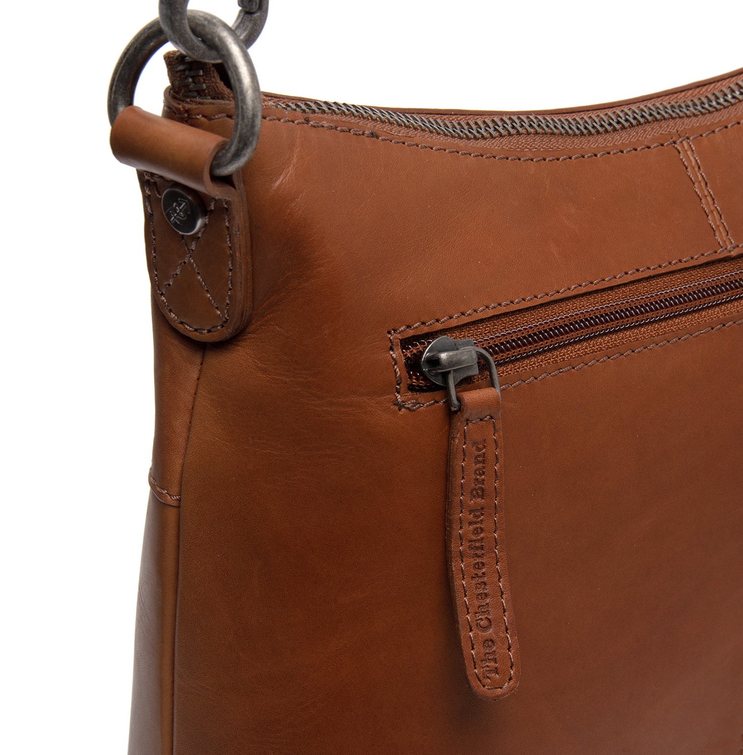 Leather Shoulder Bag Cognac Ronda