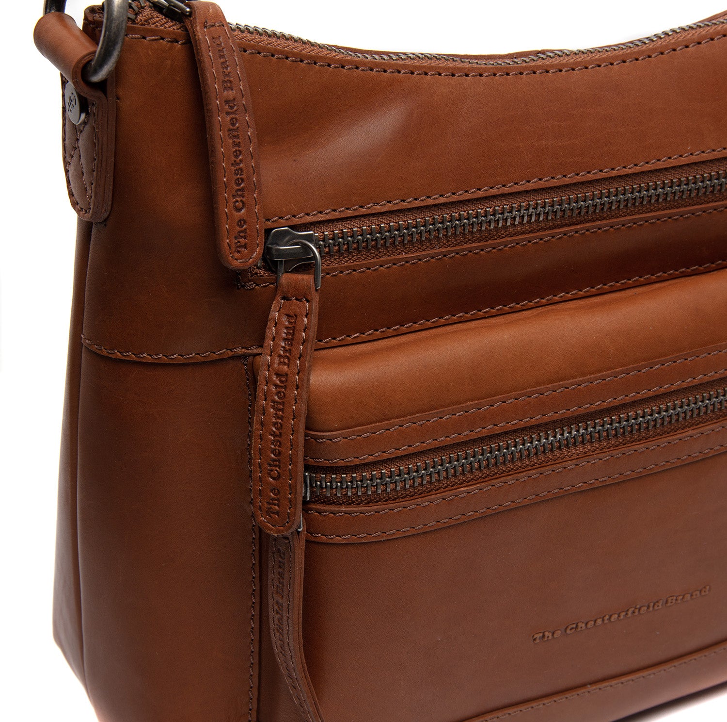 Leather Shoulder Bag Cognac Ronda