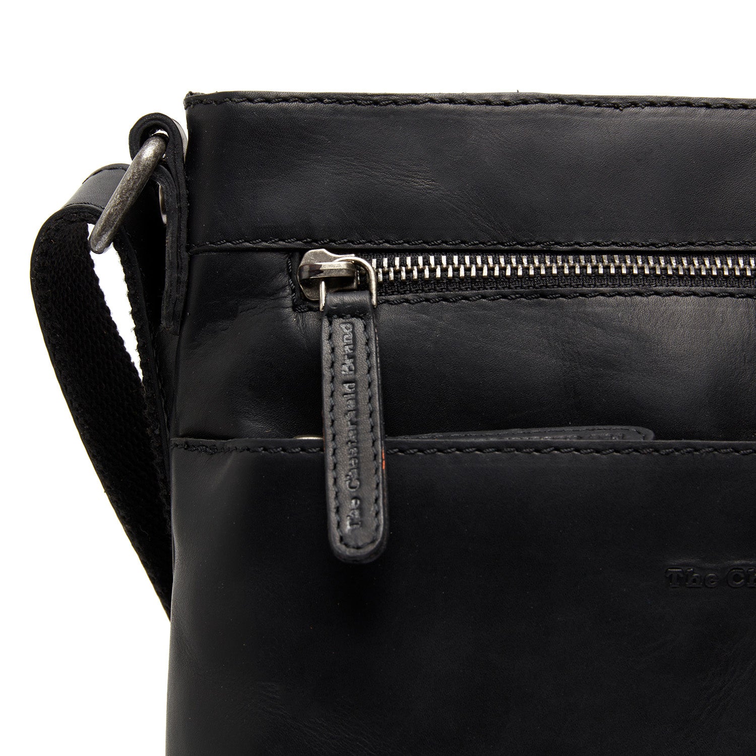 Leather Shoulder Bag Black Almeria