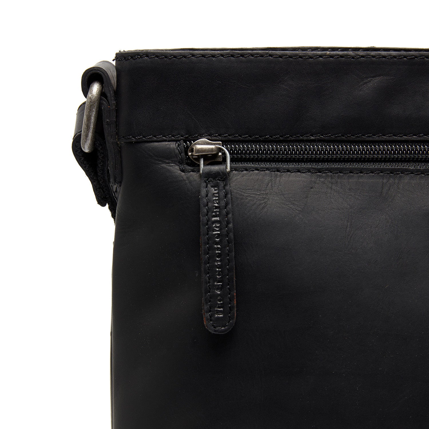 Leather Shoulder Bag Black Almeria