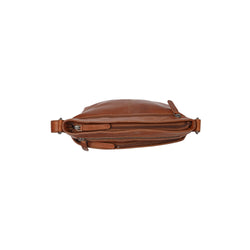 Leather Shoulder Bag Cognac Almeria