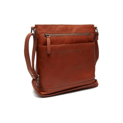 Leather Shoulder Bag Cognac Almeria