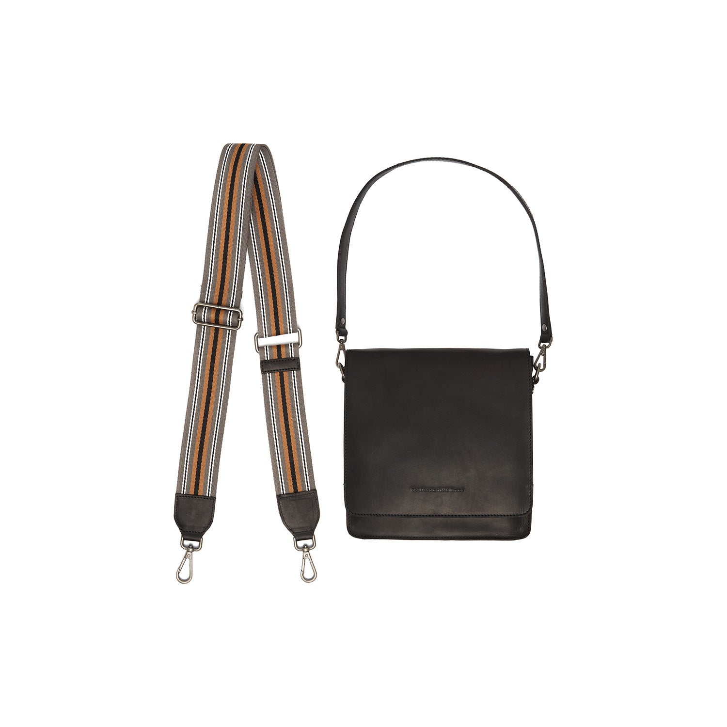 Leather Shoulder Bag Black Osuna