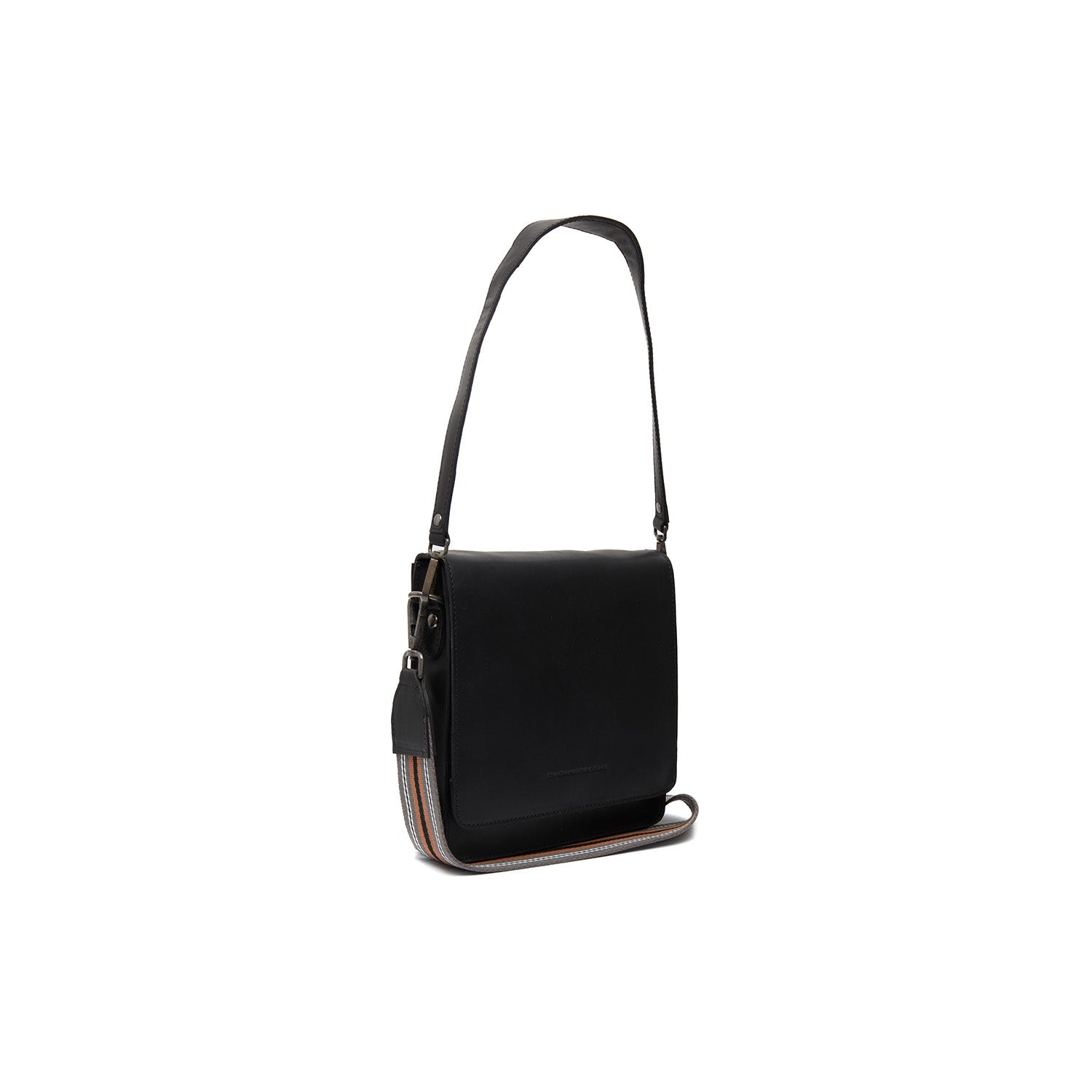 Leather Shoulder Bag Black Osuna