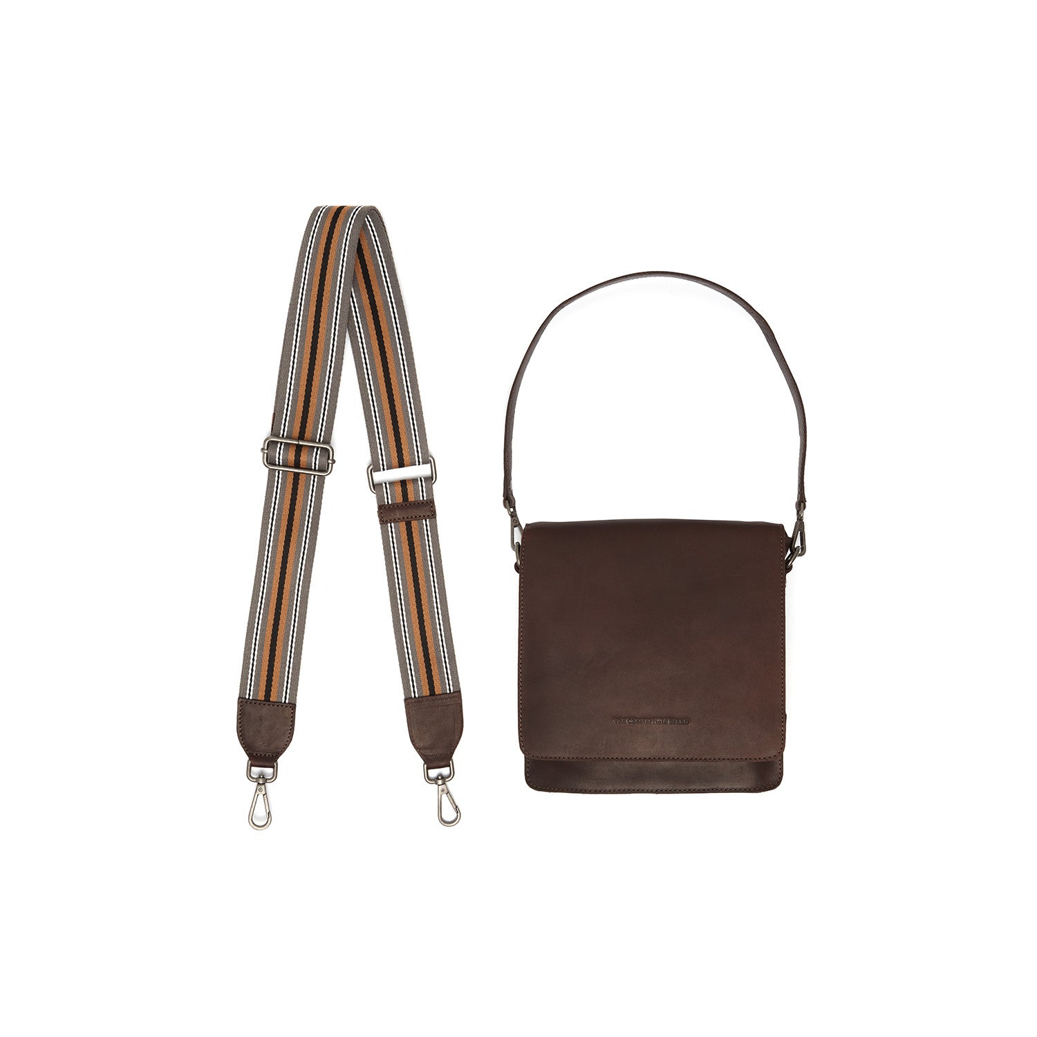 Leather Shoulder Bag Brown Osuna