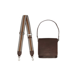 Leather Shoulder Bag Brown Osuna