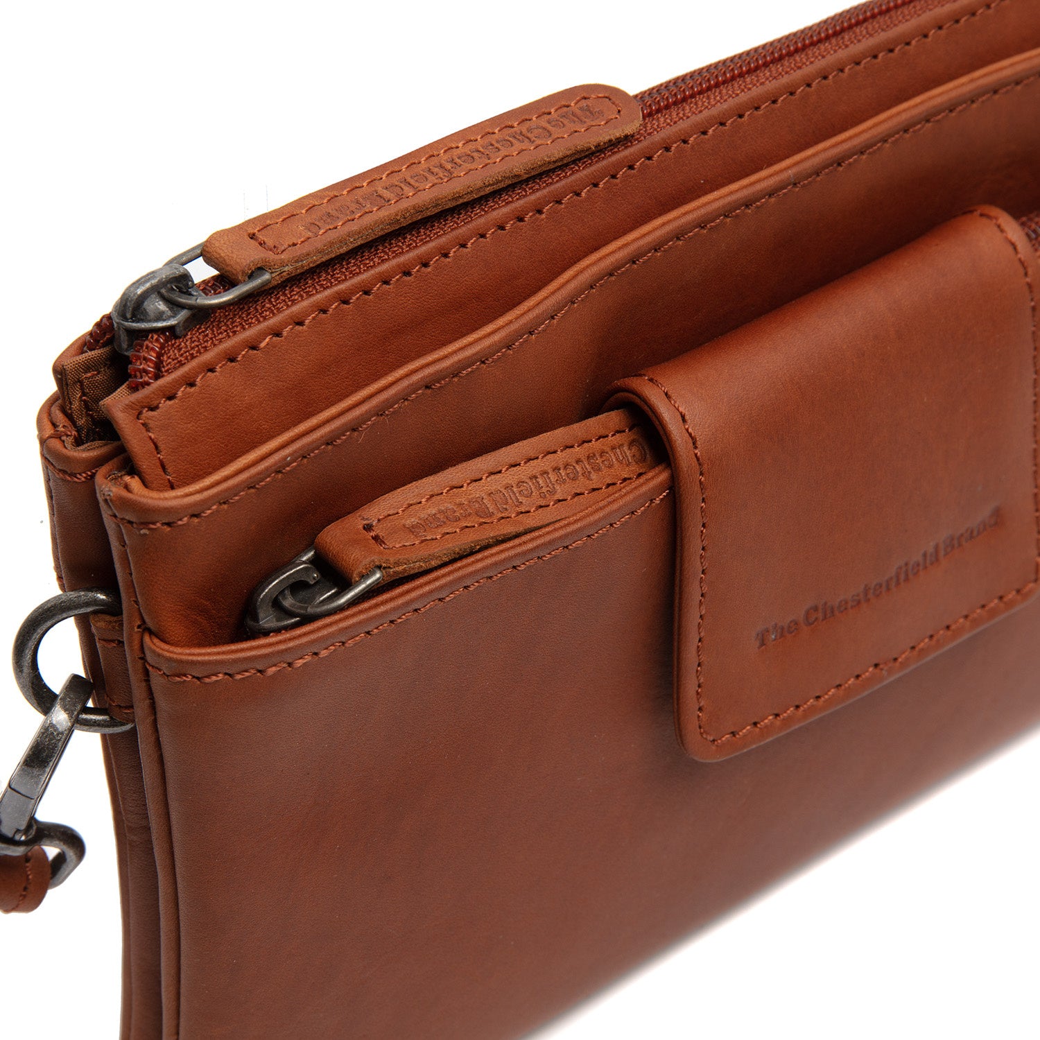 Leather Shoulder Bag Cognac Thompson