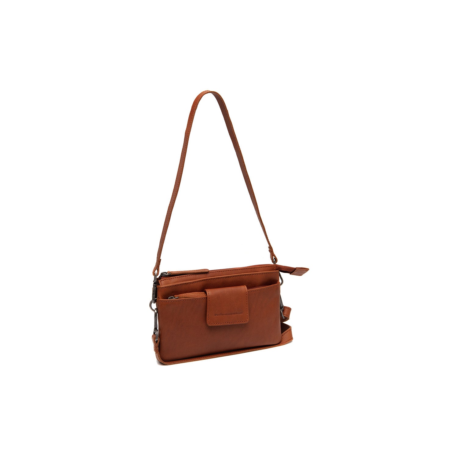 Leather Shoulder Bag Cognac Thompson