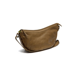 Leather Shoulder bag Olive Green Clarita