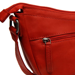 Leather Shoulder bag Red Clarita