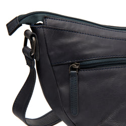 Leather Shoulder bag Navy Clarita