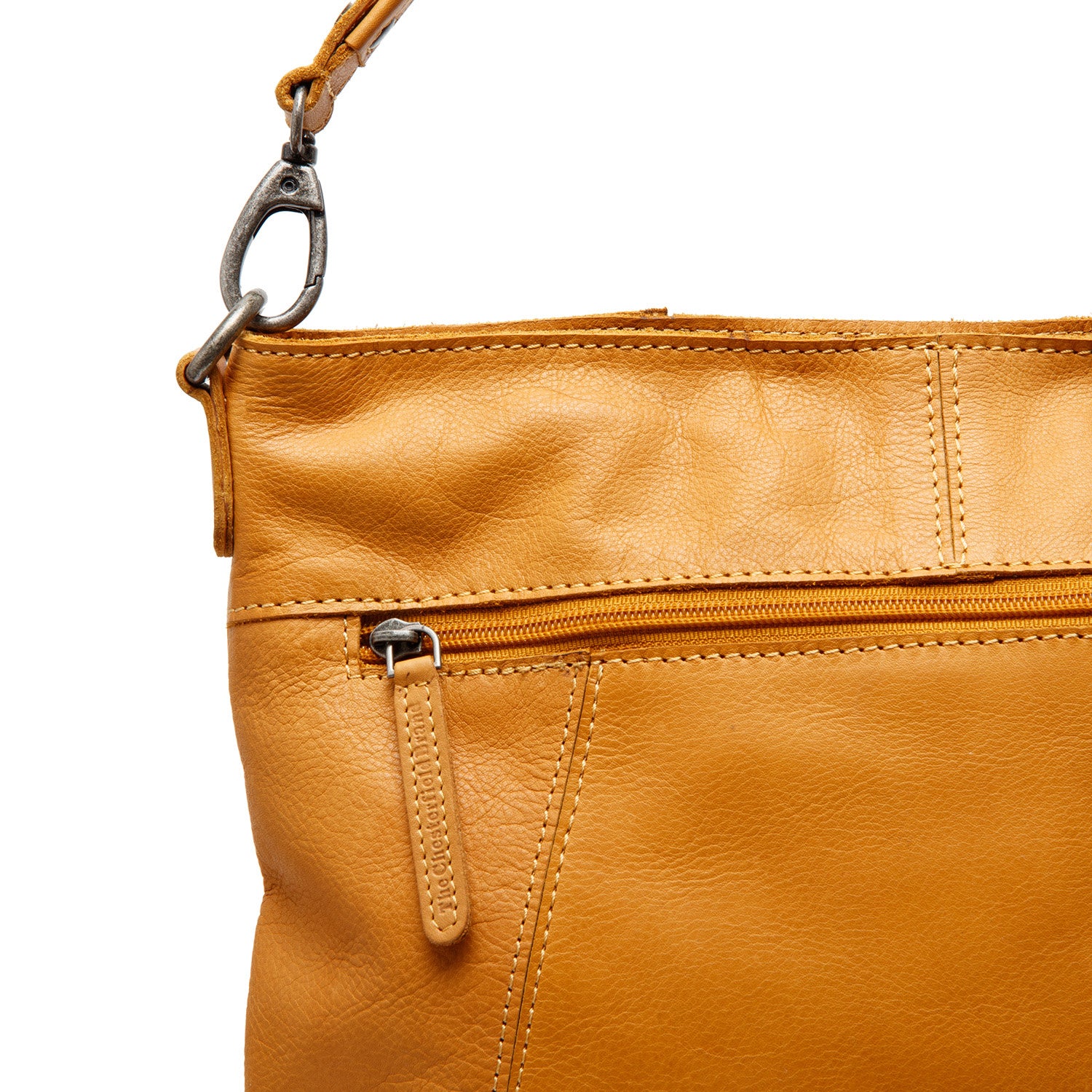 Leather shoulder bag  Ocher Yellow Sintra