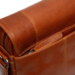 Leather shoulder bag Cognac Nairobi